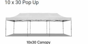 10×30 pop up tent rental