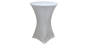 White Spandex Table Cover for Cocktail Tables
